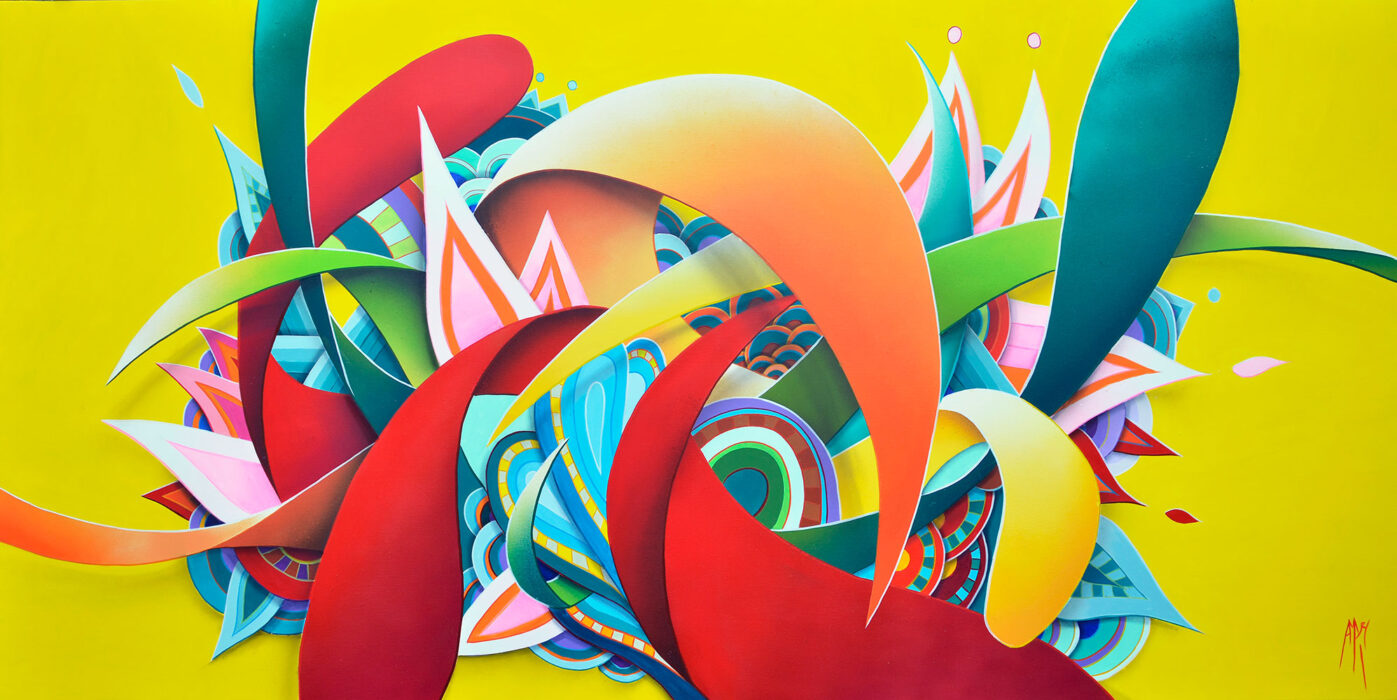 abstract yellow painting