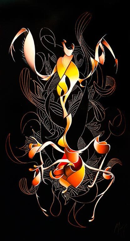 Black contemporary painting