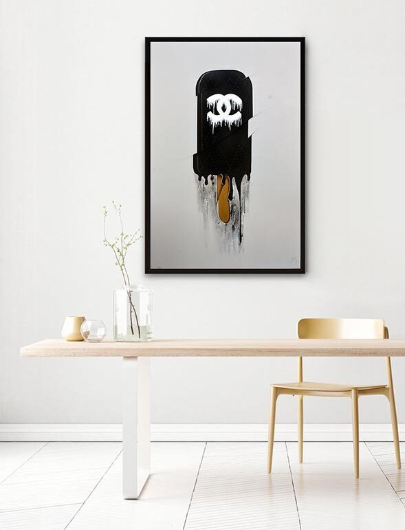 Chanel black pop art painting