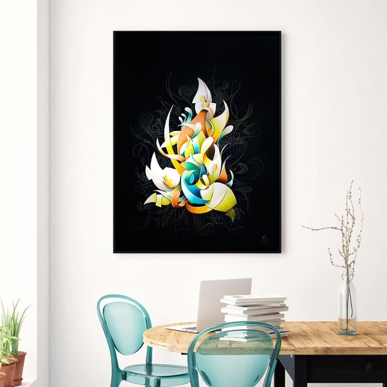 black contemporary painting