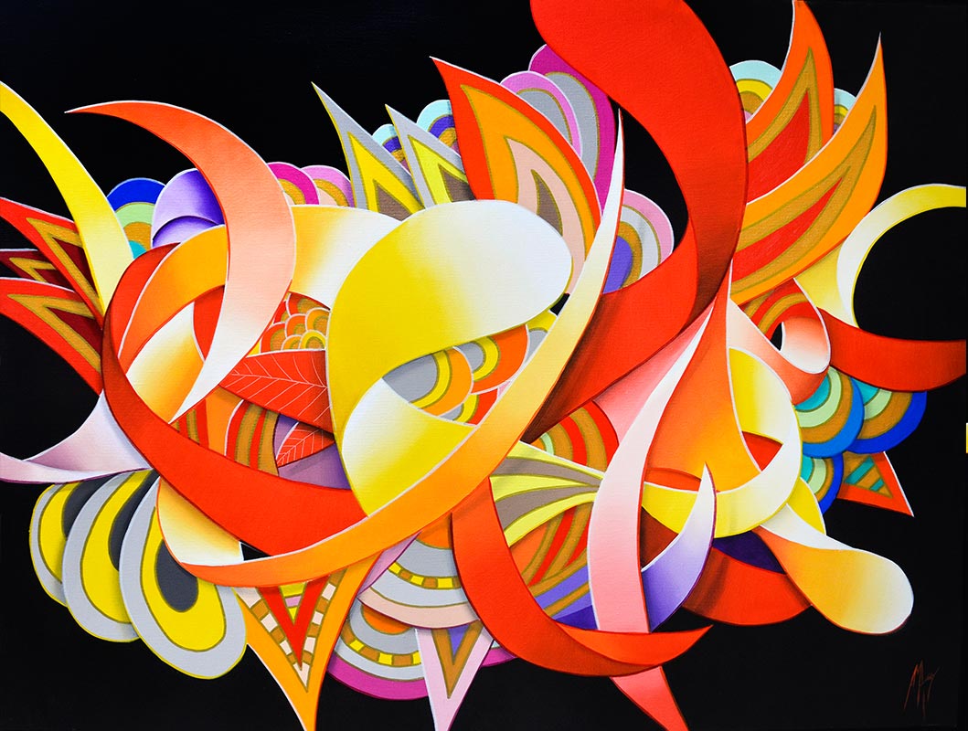 Black contemporary painting