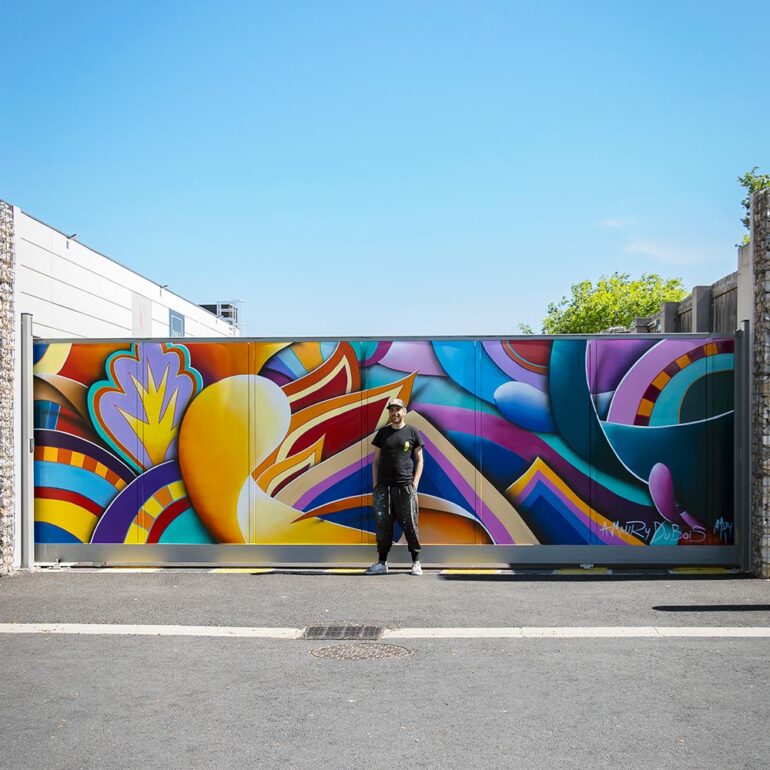Fresque réalisée durant un festival de street art