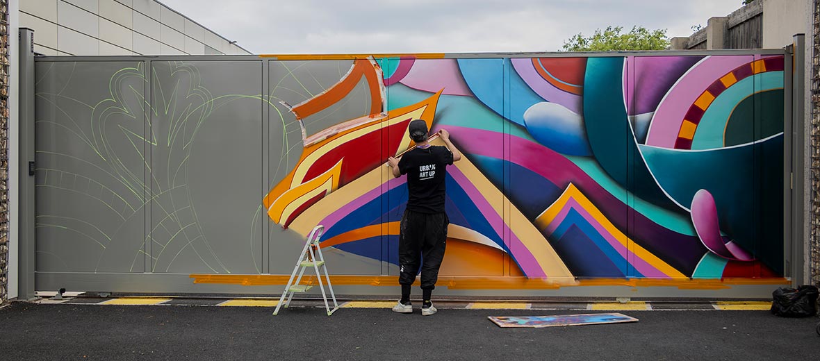 colorful abstract street art