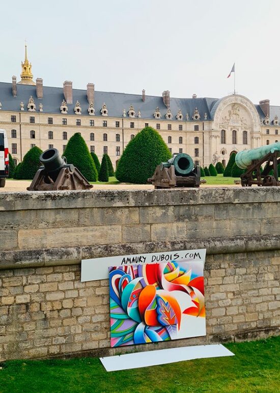 street art painting les invalides paris france