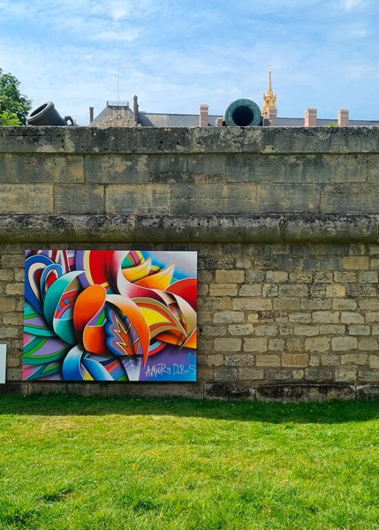 street art painting les invalides paris france