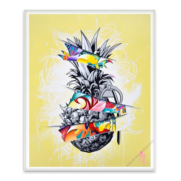 Tableau contemporain au pochoir