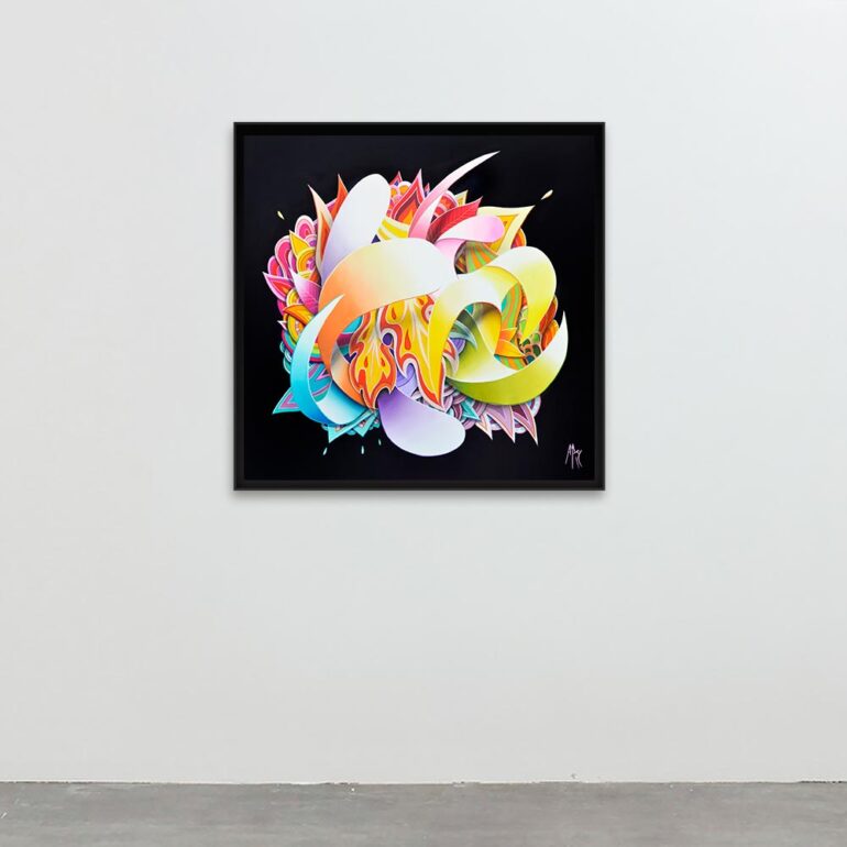 Black abstract painting